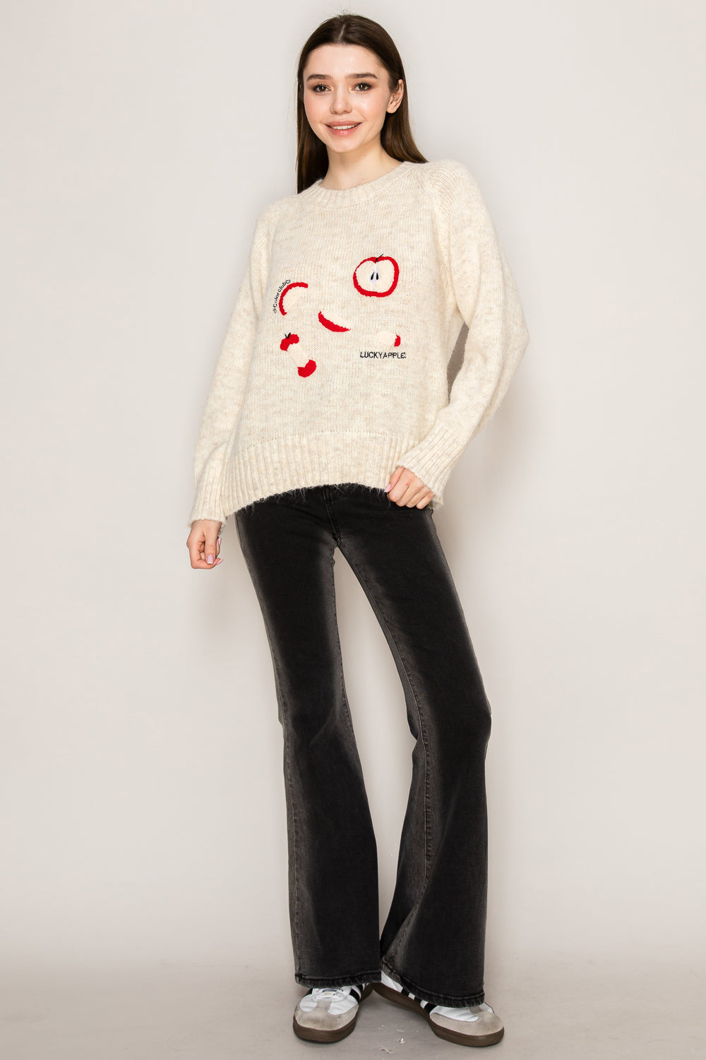 Lucky Apple Sweater - Lightweight & Cozy Spring Knitwear for