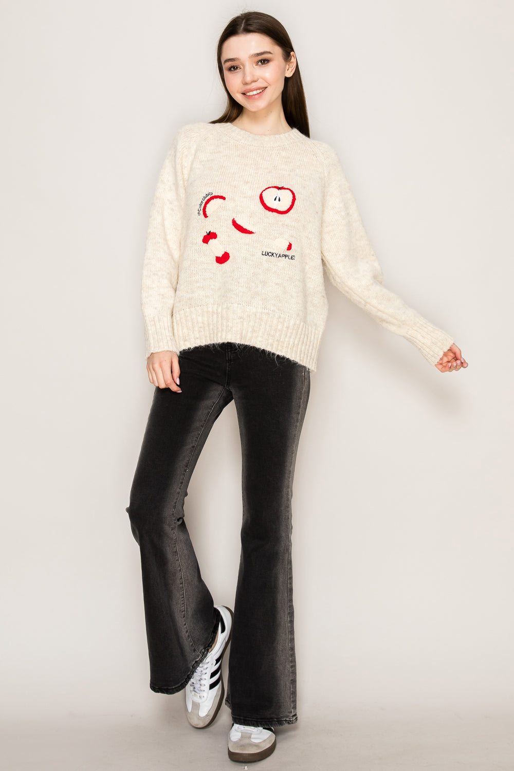 Lucky Apple Sweater - Lightweight & Cozy Spring Knitwear for