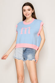 Pop 'M' Knit Vest