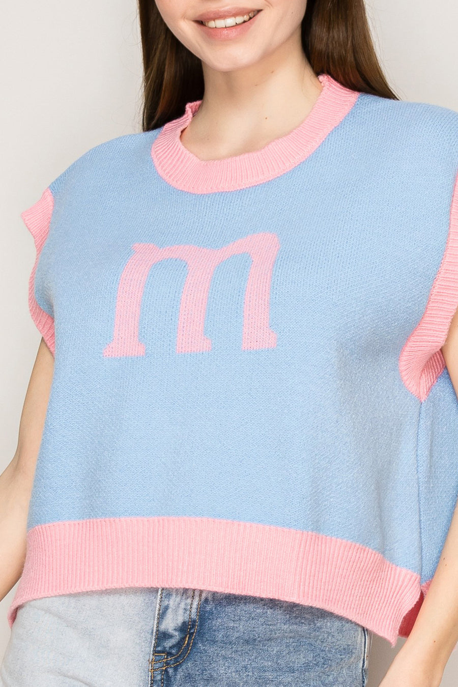 Pop 'M' Knit Vest