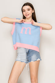 Pop 'M' Knit Vest