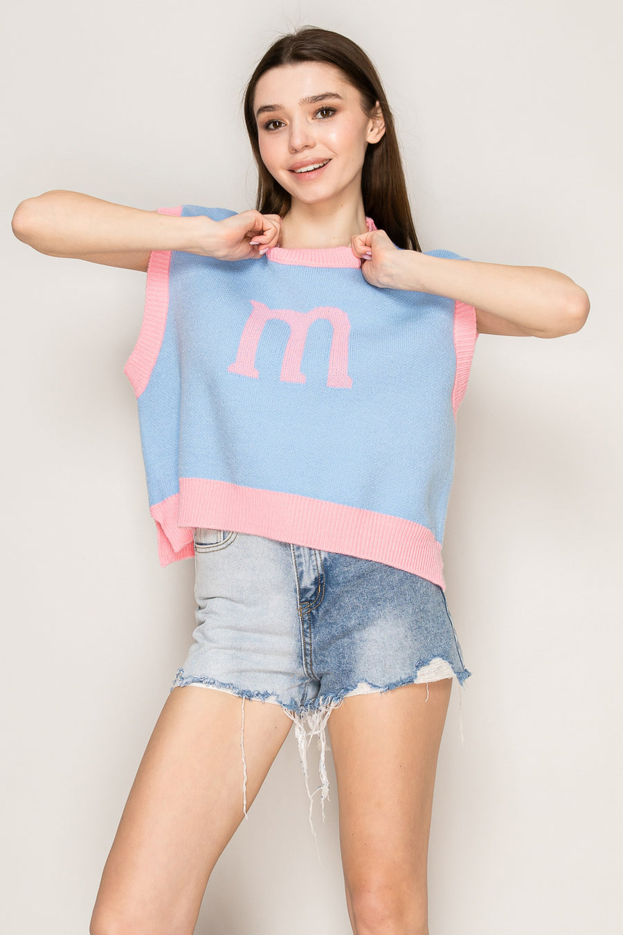 Pop 'M' Knit Vest