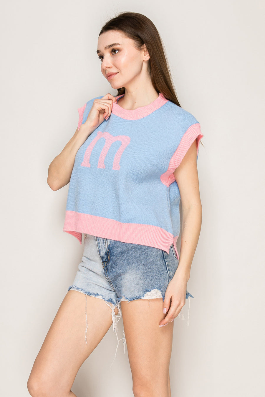 Pop 'M' Knit Vest