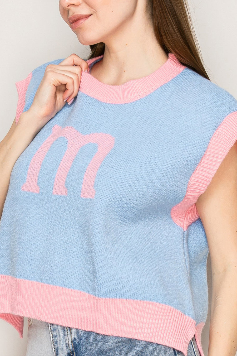 Pop 'M' Knit Vest