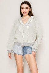 Two-Tone Waffle Hoodie