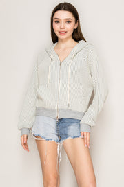Two-Tone Waffle Hoodie