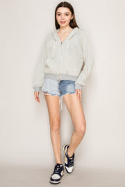 Two-Tone Waffle Hoodie