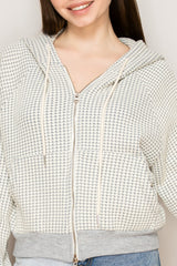 Two-Tone Waffle Hoodie