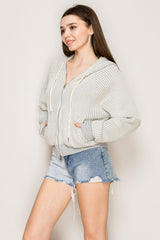 Two-Tone Waffle Hoodie