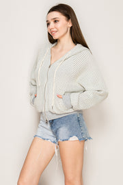 Two-Tone Waffle Hoodie