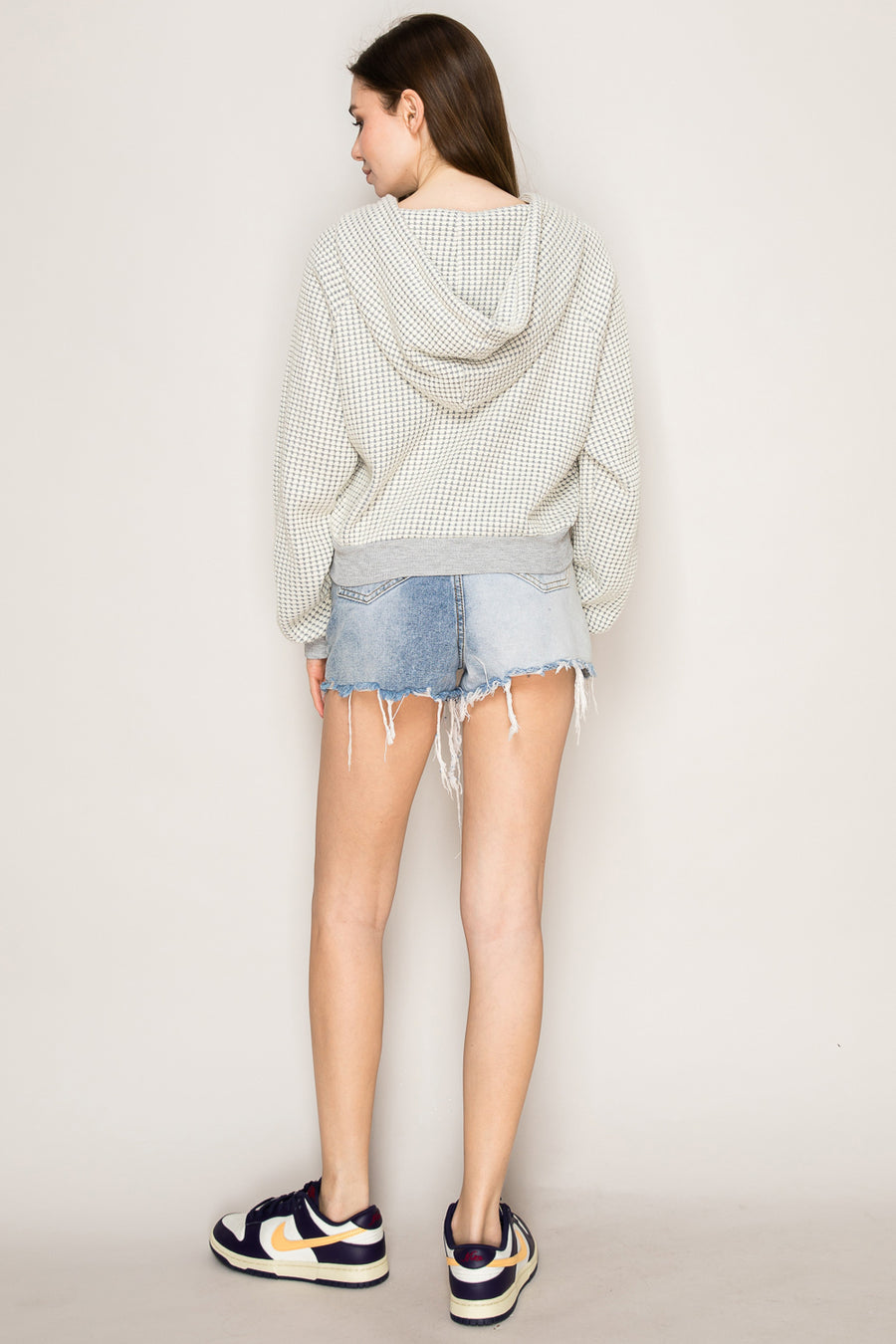 Two-Tone Waffle Hoodie