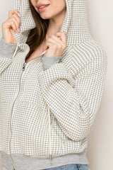 Two-Tone Waffle Hoodie