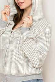 Two-Tone Waffle Hoodie