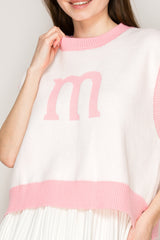 Pop 'M' Knit Vest