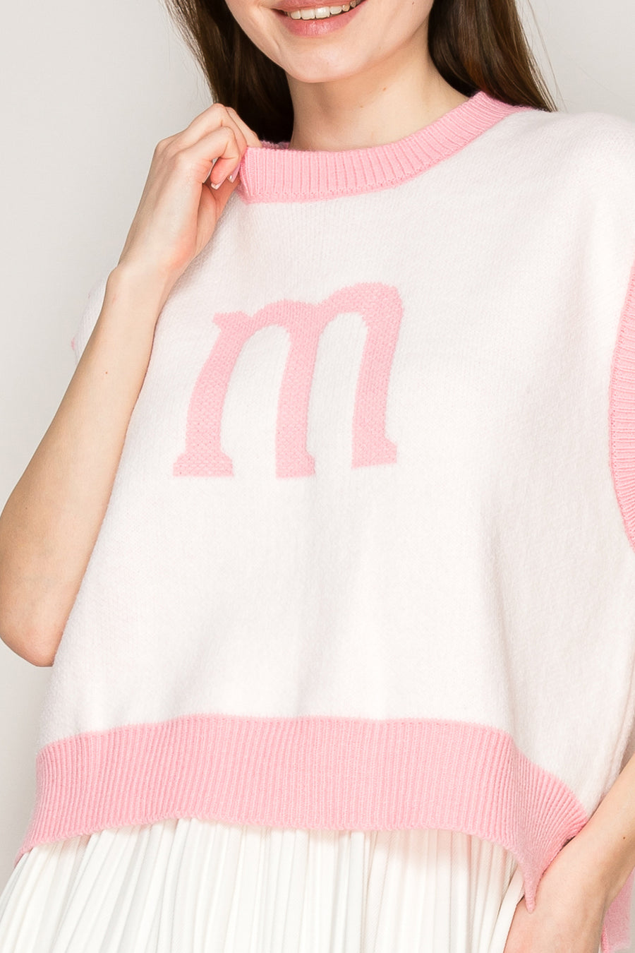 Pop 'M' Knit Vest