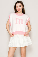 Pop 'M' Knit Vest