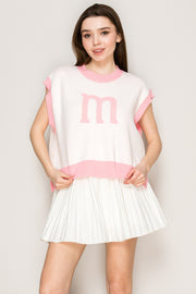 Pop 'M' Knit Vest