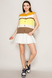Retro Stripe Knit Vest