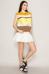 Retro Stripe Knit Vest