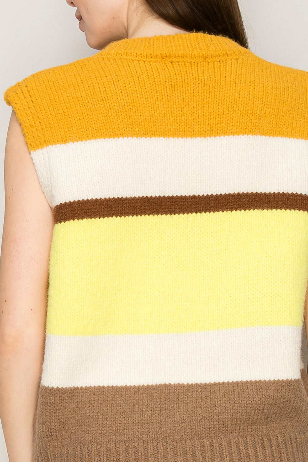 Retro Stripe Knit Vest