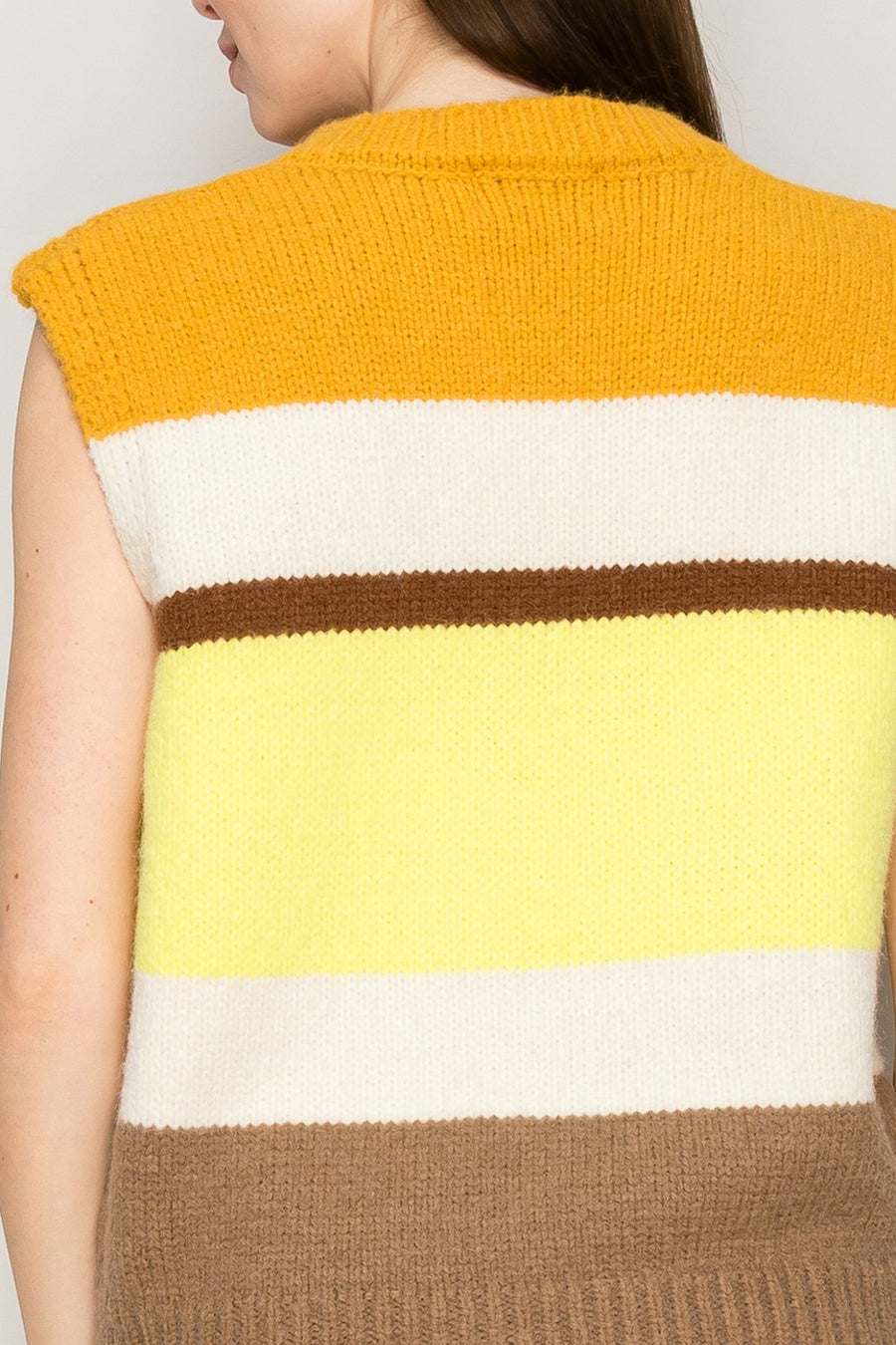 Retro Stripe Knit Vest