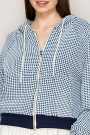 Two-Tone Waffle Hoodie