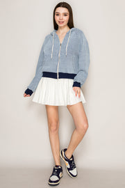 Two-Tone Waffle Hoodie