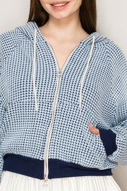 Two-Tone Waffle Hoodie