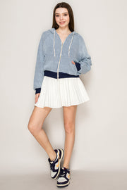Two-Tone Waffle Hoodie
