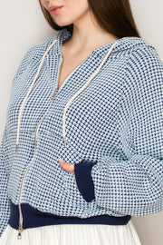 Two-Tone Waffle Hoodie