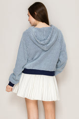 Two-Tone Waffle Hoodie