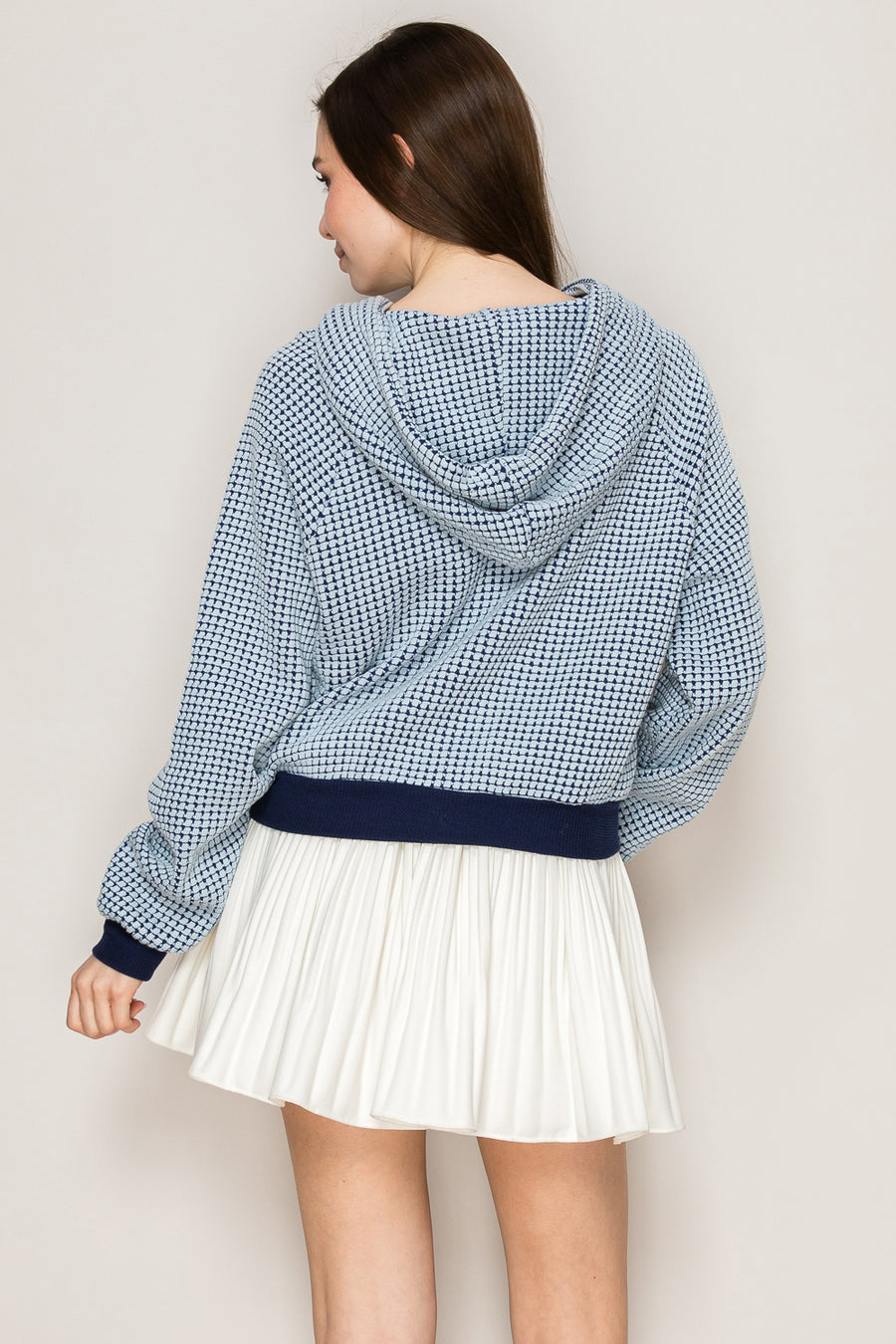 Two-Tone Waffle Hoodie