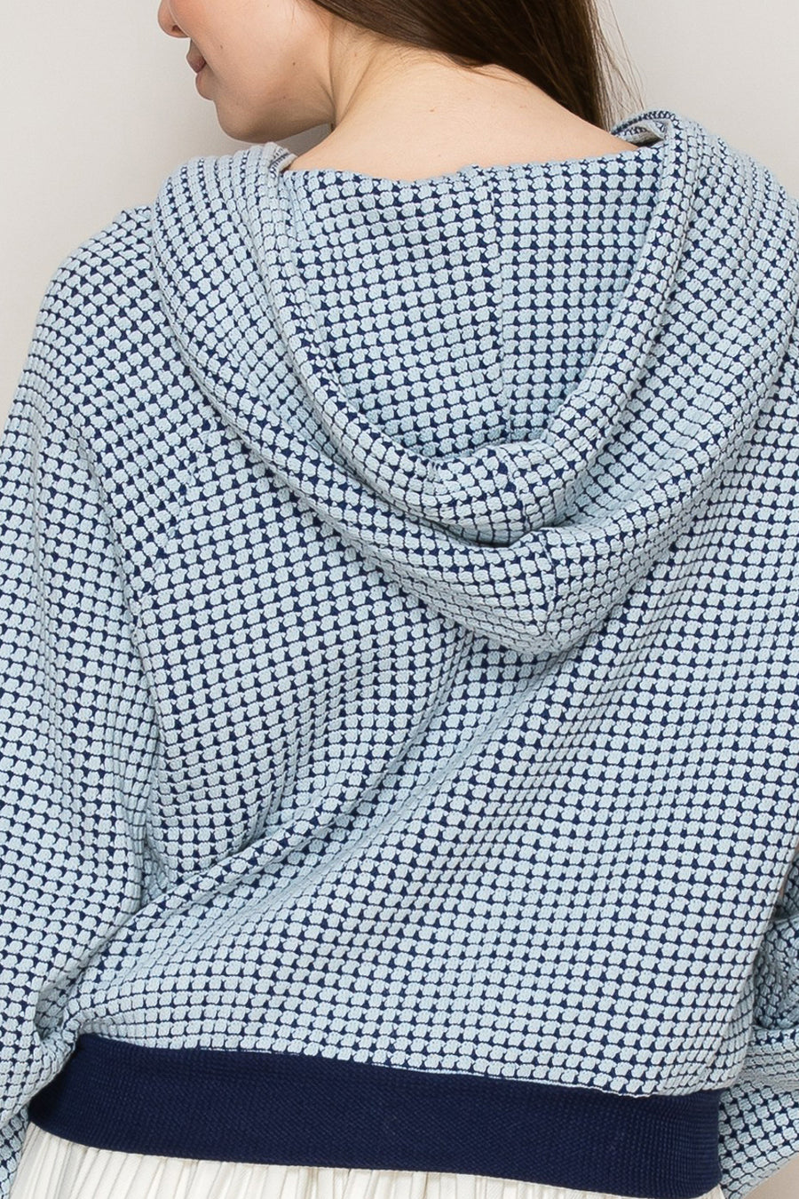 Two-Tone Waffle Hoodie