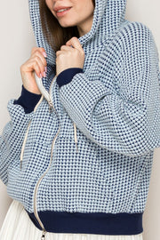 Two-Tone Waffle Hoodie