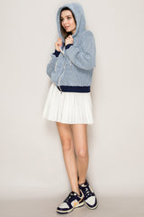 Two-Tone Waffle Hoodie