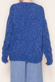 Vivid Cable V-Neck Sweater