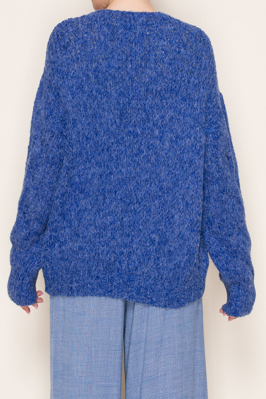 Vivid Cable V-Neck Sweater