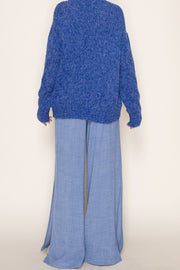Vivid Cable V-Neck Sweater