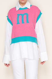 Pop 'M' Knit Vest