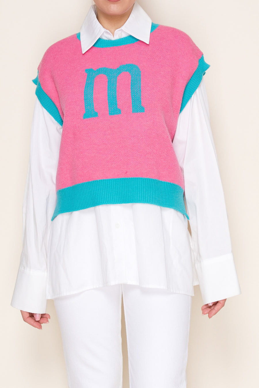 Pop 'M' Knit Vest