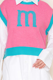 Pop 'M' Knit Vest
