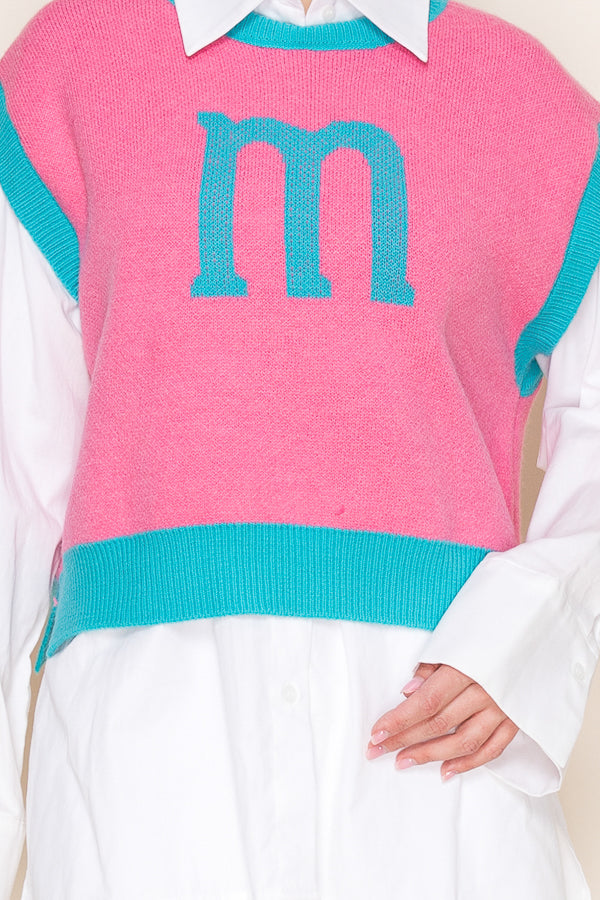 Pop 'M' Knit Vest
