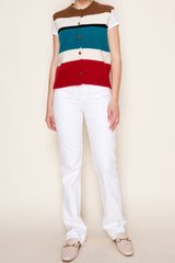 Retro Stripe Knit Vest