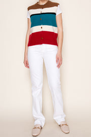 Retro Stripe Knit Vest