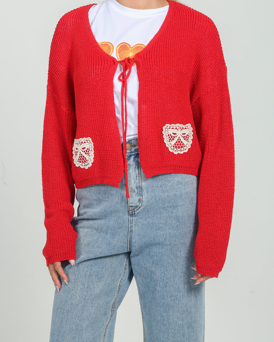 Ribbon Pocket Cardi