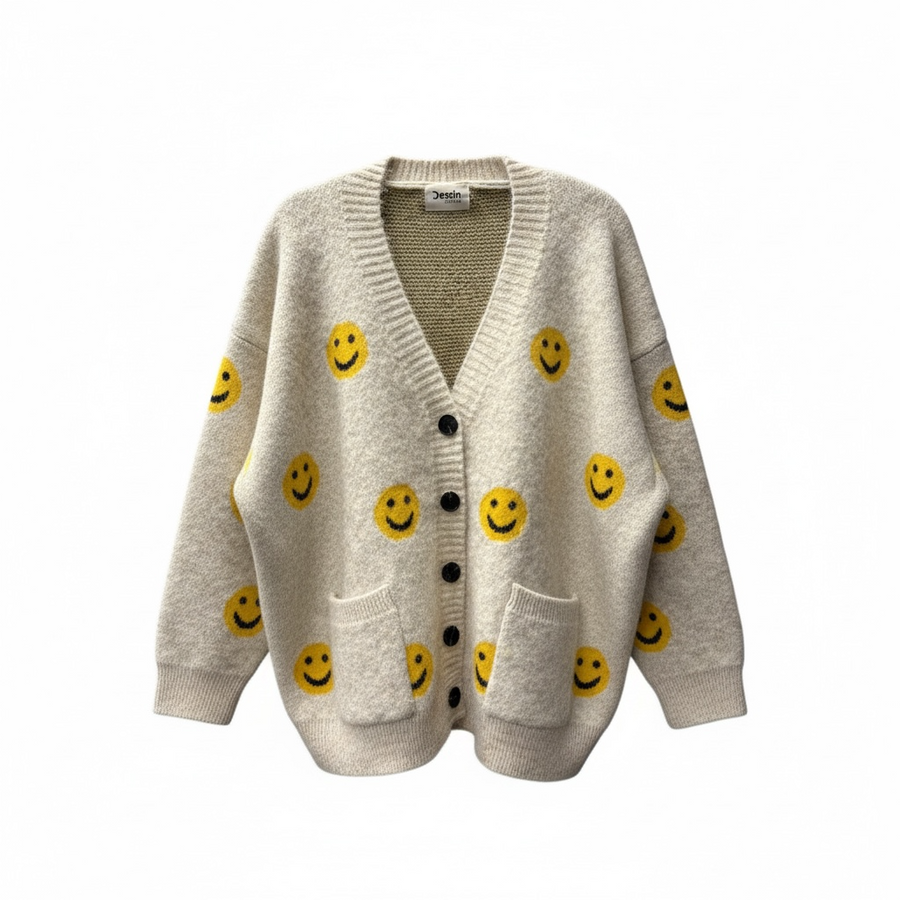 Mini Smile Face Cardigan