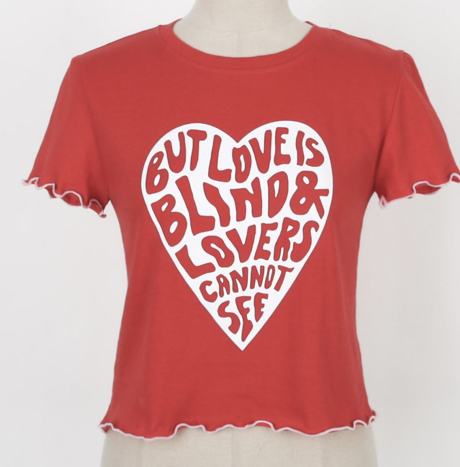 Love Blind Crop Tee