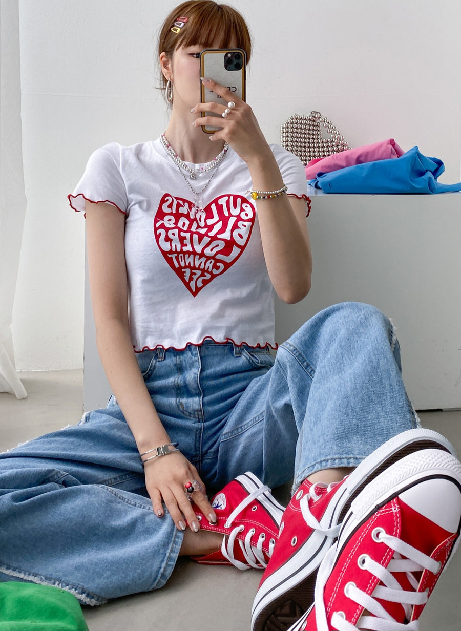 Love Blind Crop Tee