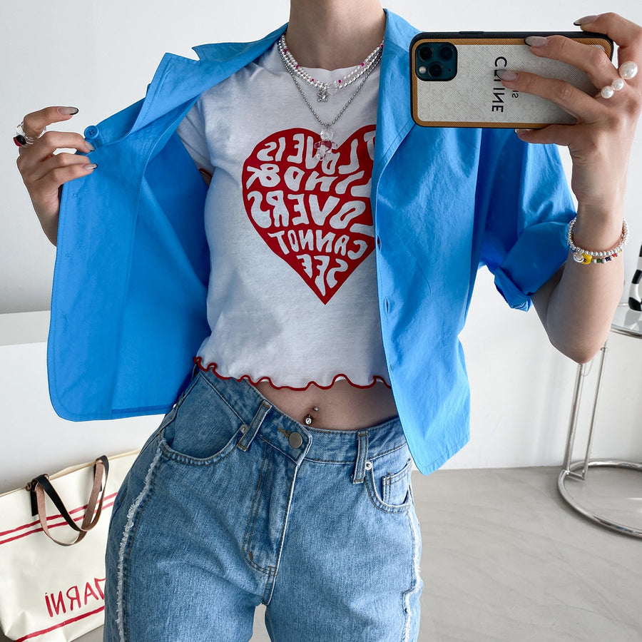 Love Blind Crop Tee