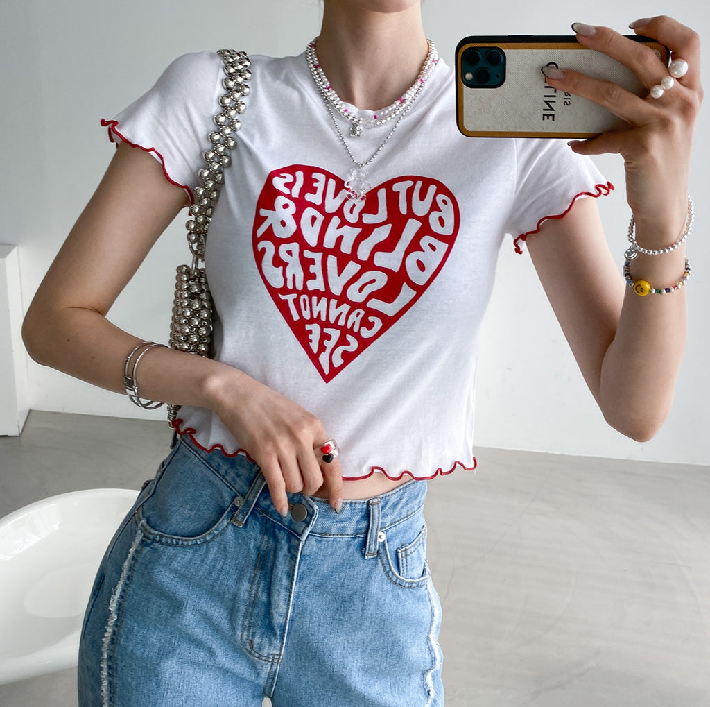 Love Blind Crop Tee